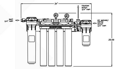 Everpure EV932974 Dimension