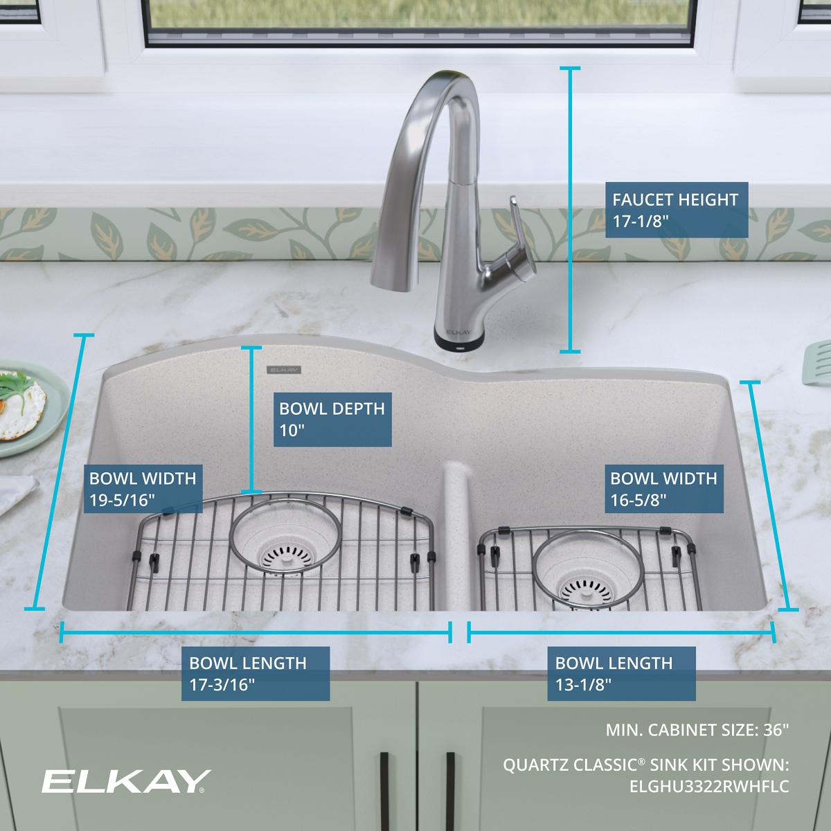 Elkay ELGHU3322RWHFLC
