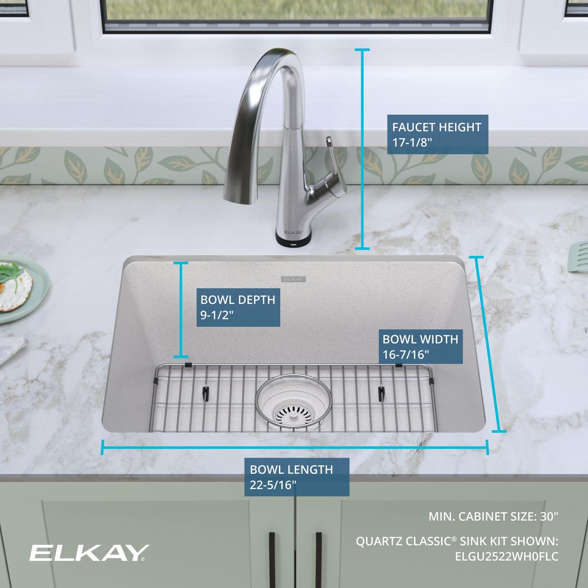 Elkay ELGU2522WH0FLC