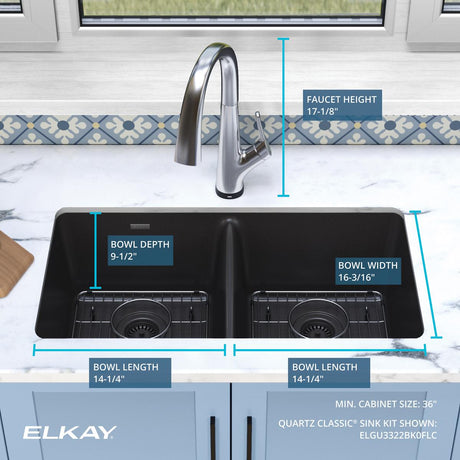 Elkay ELGU3322BK0FLC