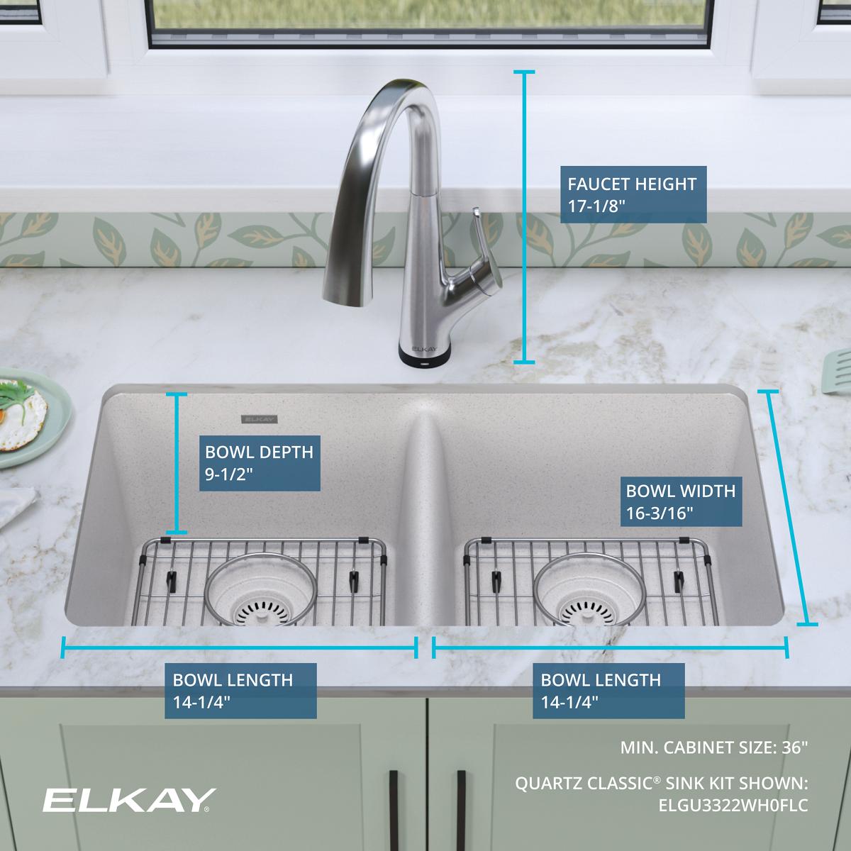 Elkay ELGU3322WH0FLC