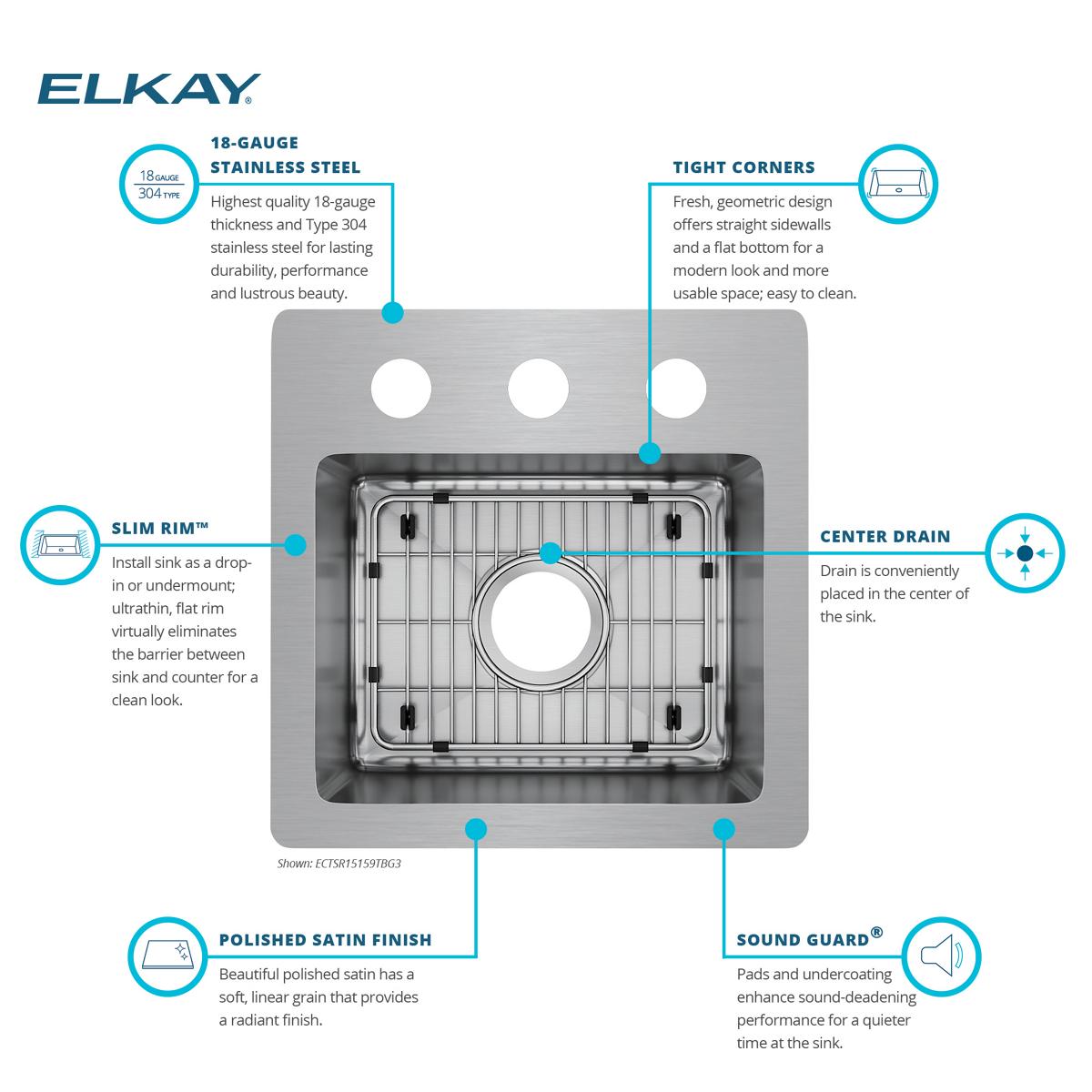 Elkay ECTSR15159TBG3