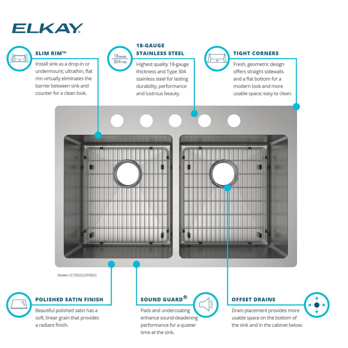 Elkay ECTSR33229TBG5