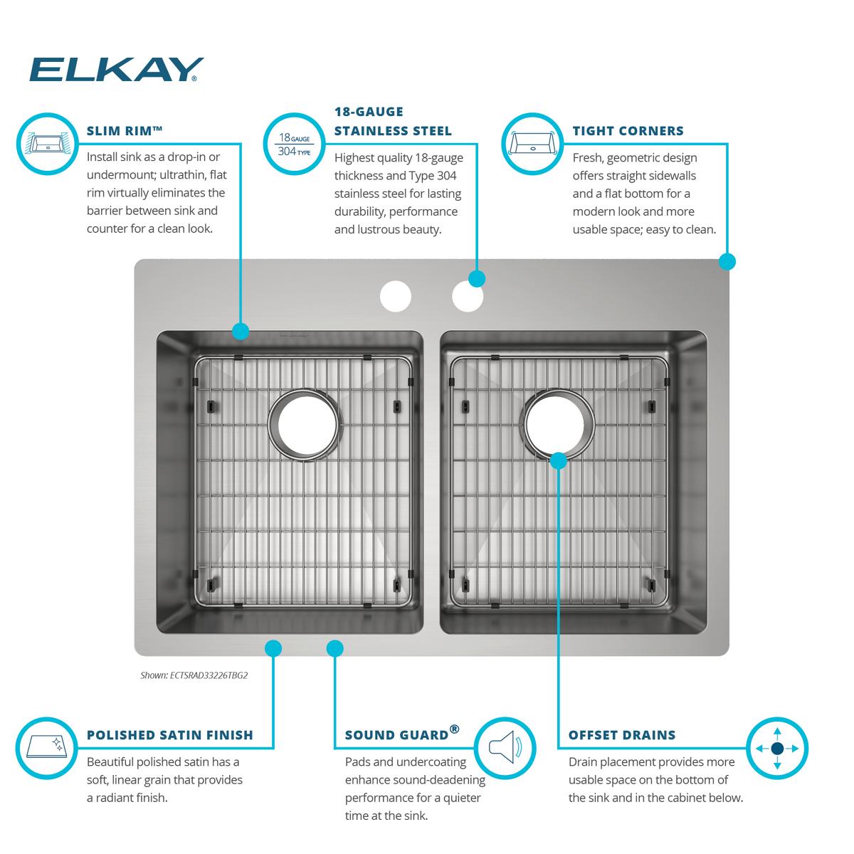 Elkay ECTSRAD33226TBG2