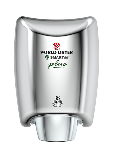 World Dryer K-972P2 | SMARTdri Plus Automatic Hand Dryer, Polished Stainless Steel