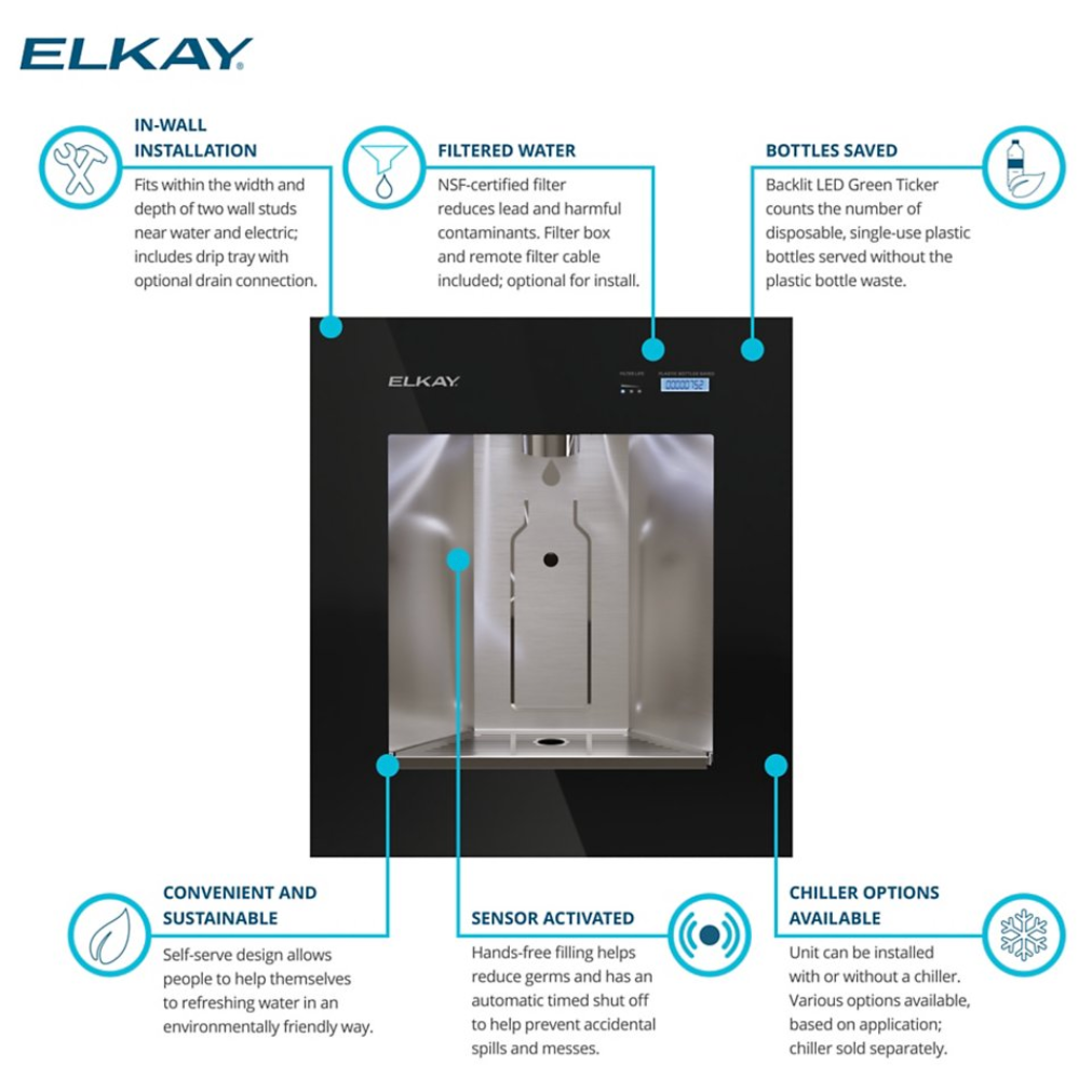 Elkay LBWDC00 | LIV Commercial Water Dispenser | Filtered, Chiller not included