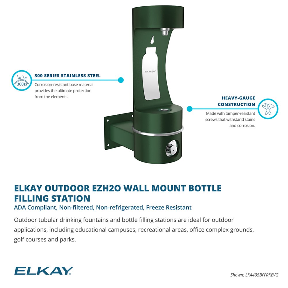 Elkay LK4405BF | Wall-mount Bottle Filler | Filterless, Non-refrigerated