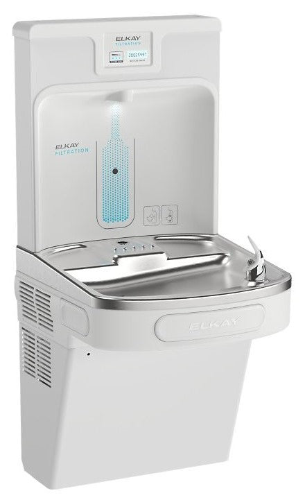 Elkay LZS8WSAP-W1 | Enhanced Connected ezH2O High Capacity Bottle Filling Station | Filtered, Refrigerated, Artic White