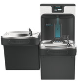 Elkay LZSTL8WSMP-W1 | Enhanced ezH2O High Capacity Bi-Level Bottle Filling Station | Filtered, Refrigerated, Midnight Black