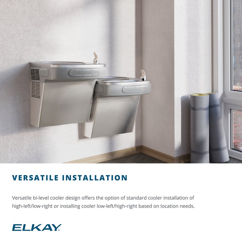 Elkay EZSTL8SC | Versatile Bi-Level Water Cooler | 8 GPH