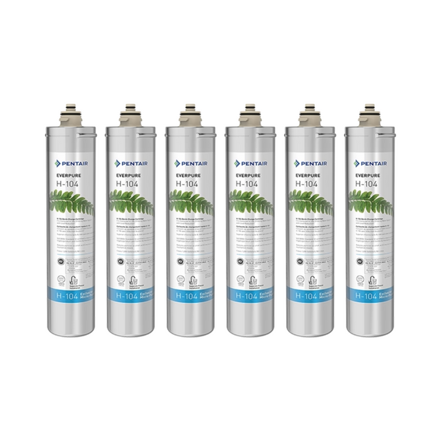 Pentair Everpure EV961216 | H-104 Replacement Filter Cartridges, 1,000 gal (6 Pack)