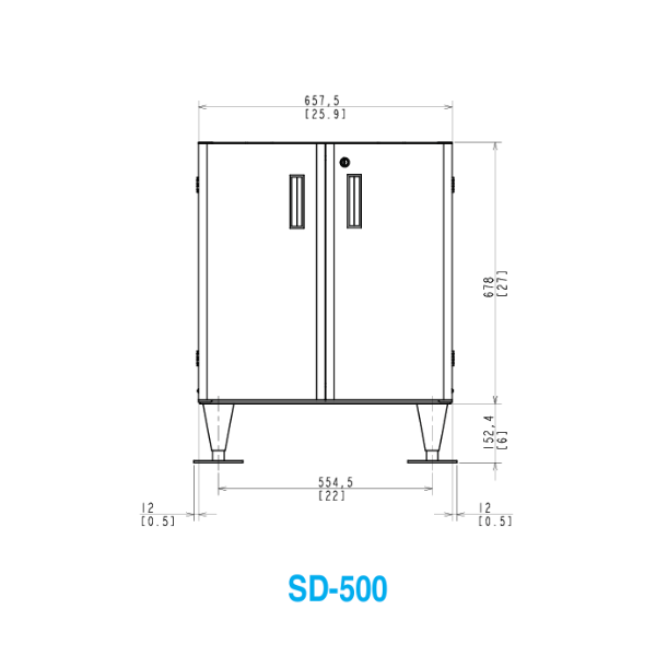 Hoshizaki SD-500 | Icemaker/Dispenser Stand with Lockable Doors