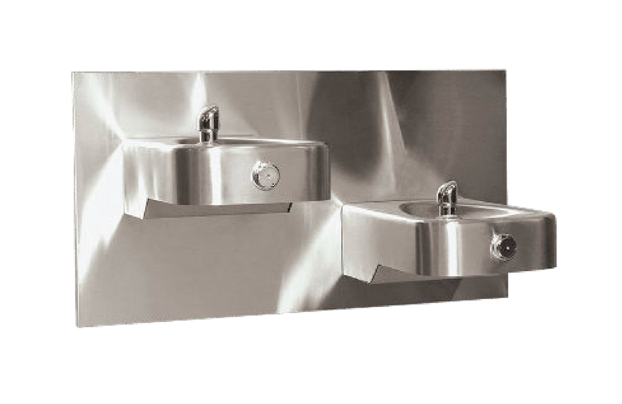 Haws 1117 | Vandal-Resistant Hi-Lo Dual Wall-Mount Fountain | 0.45 GPM