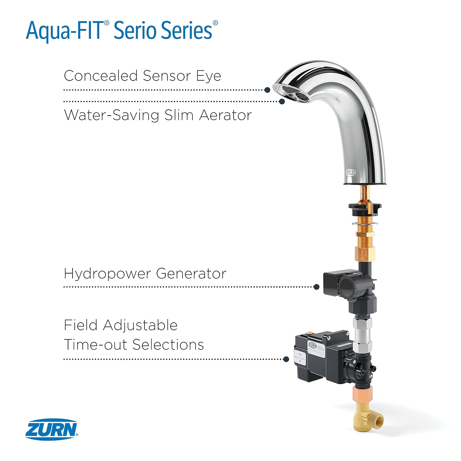 Zurn Z6950-XL-S-MV-E | Aqua-FIT Serio Series Sensor Faucet | 1.5