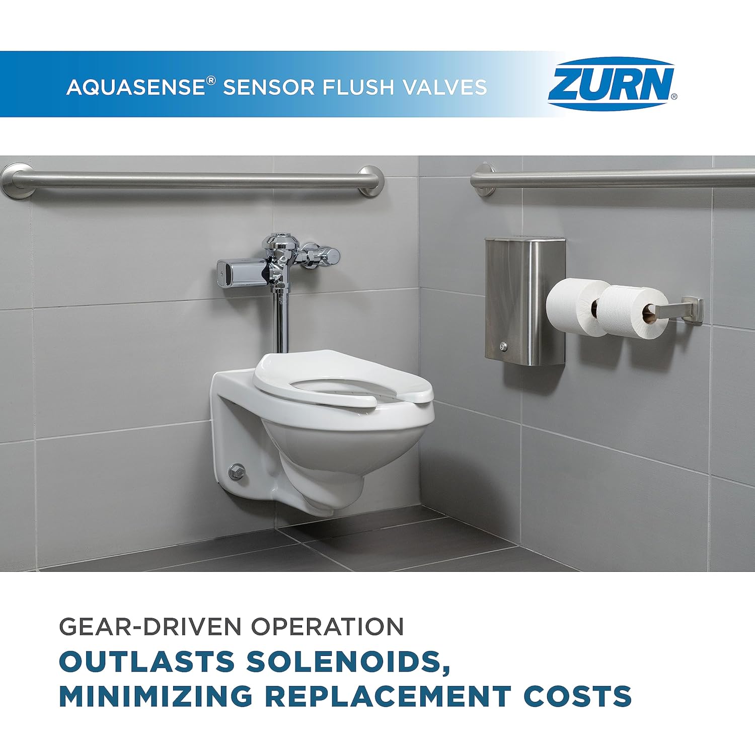 Zurn ZERK-SM | EZ Flush Side-Mount Sensor Kit, Chrome, WC/Urinal