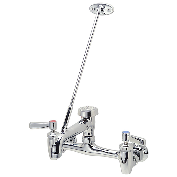 Zurn Z843M1-RC | Wall-Mount Sink Faucet, 8" Vacuum Breaker Spout | w/ Rough Chrome Plate