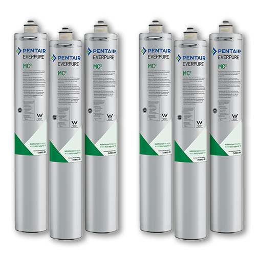 Everpure EV961255 | MC2 Replacement Filter Cartridges | 9,000 gal (6 Pack) - BottleFillingStations.com