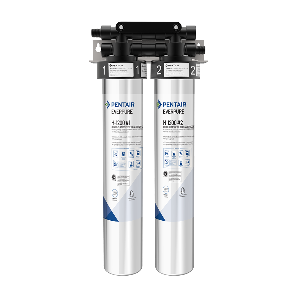 Pentair Everpure EV928200 | H-1200 Dual-Cartridge Drinking Water System | 1000 gal