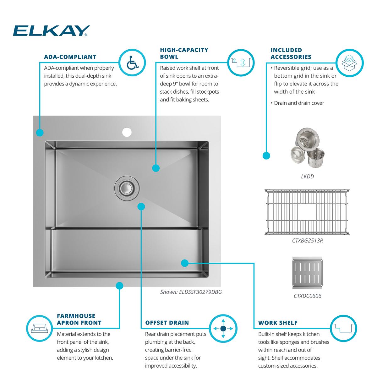 Elkay ELDSSF30279DBG