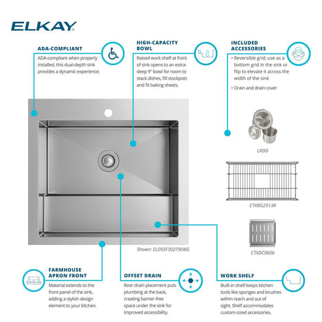 Elkay ELDSSF30279DBG