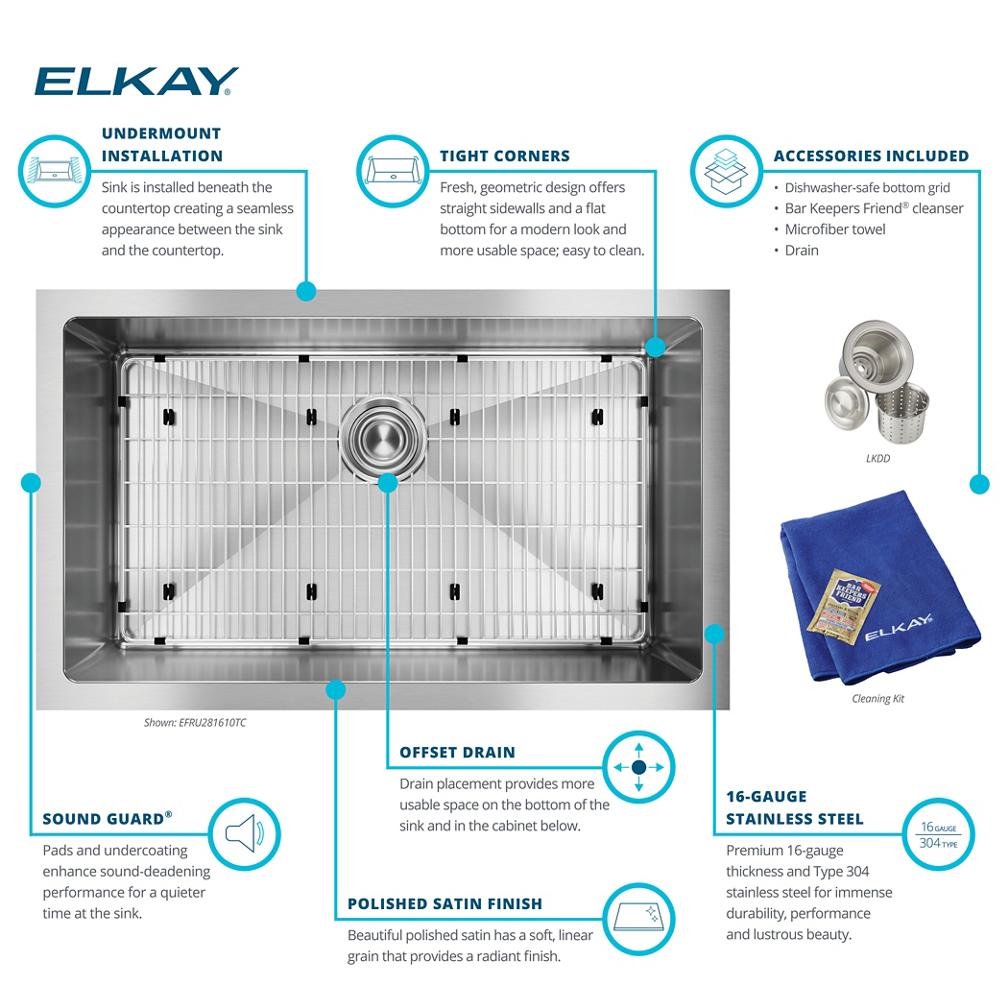 Elkay EFRU281610TFG