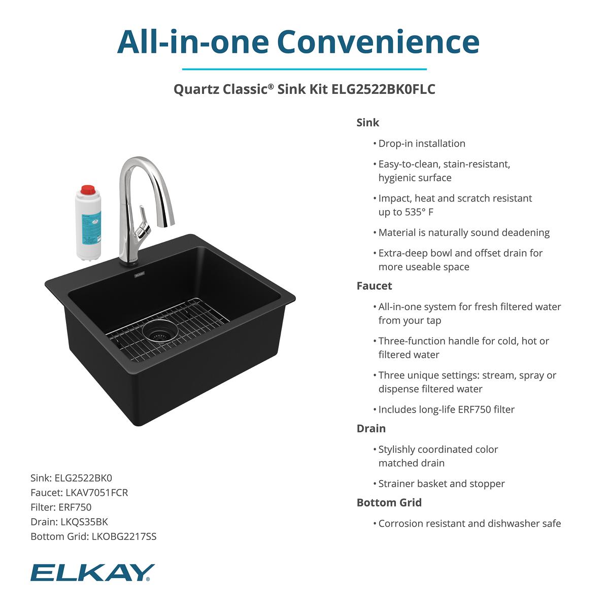 Elkay ELG2522BK0FLC