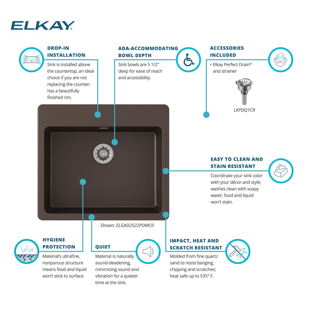 Elkay ELGAD2522PDMC0