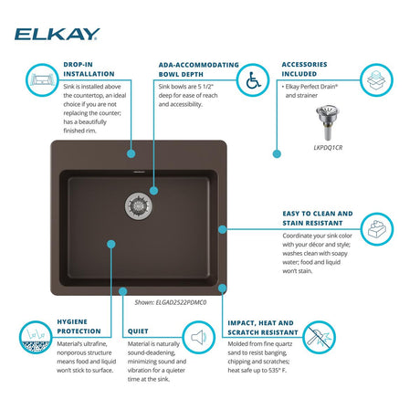 Elkay ELGAD2522PDMC0