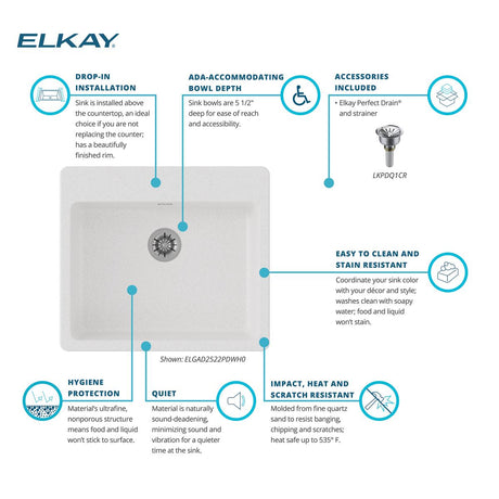 Elkay ELGAD2522PDWH0