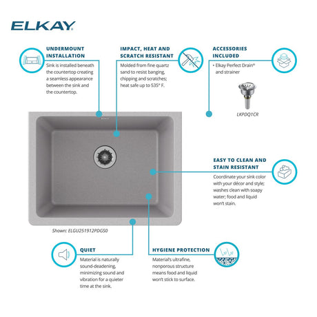 Elkay ELGU251912PDGS0