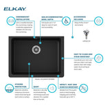 Elkay ELGUAD2519PDBK0