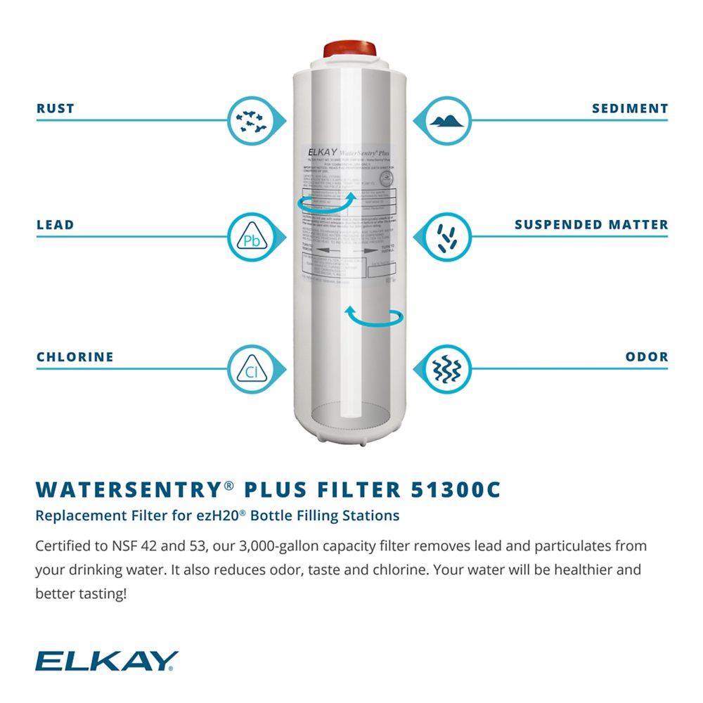 Elkay LZS8WSLP | Enhanced EZH2O Bottle Filling Station | Filtered, Refrigerated, Light Gray