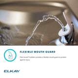 Close-up of the hands-free light gray with a flexible mouth guard, highlighting its practical features, comfortable design, and user-friendly functionality.