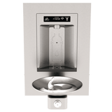 Haws 1001HS | RIVIVE™ Recessed Bottle Filler with Fountain | 1.1 GPM - BottleFillingStations.com