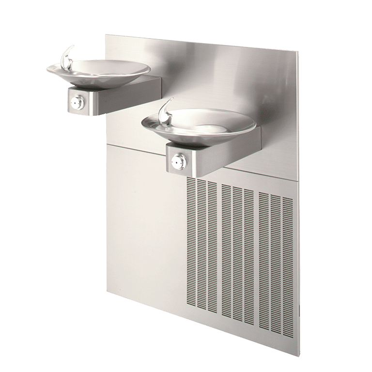 Haws 1011.8B | Chilled Vandal - Resistant Wall - Mount Dual Fountain | 8 GPH - BottleFillingStations.com