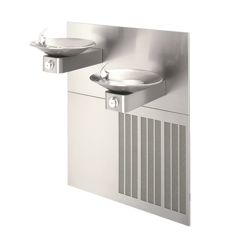 Haws 1011.8B | Chilled Vandal - Resistant Wall - Mount Dual Fountain | 8 GPH - BottleFillingStations.com