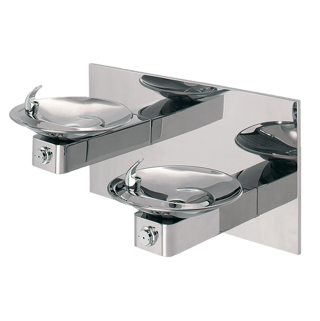 Haws 1011HPS | Hi - Lo Vandal - Resistant Dual Drinking Fountain | 0.45 GPM - BottleFillingStations.com