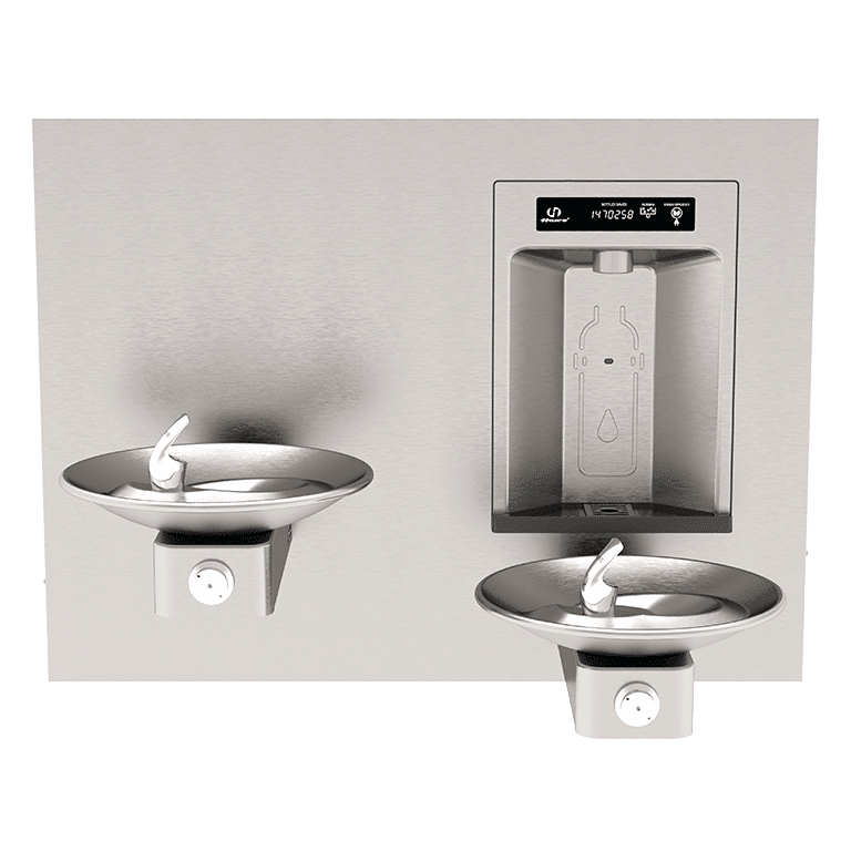 Haws 1011HS | Recessed Bottle Filler & Hi - Lo Fountains | 3,000 Gal. - BottleFillingStations.com