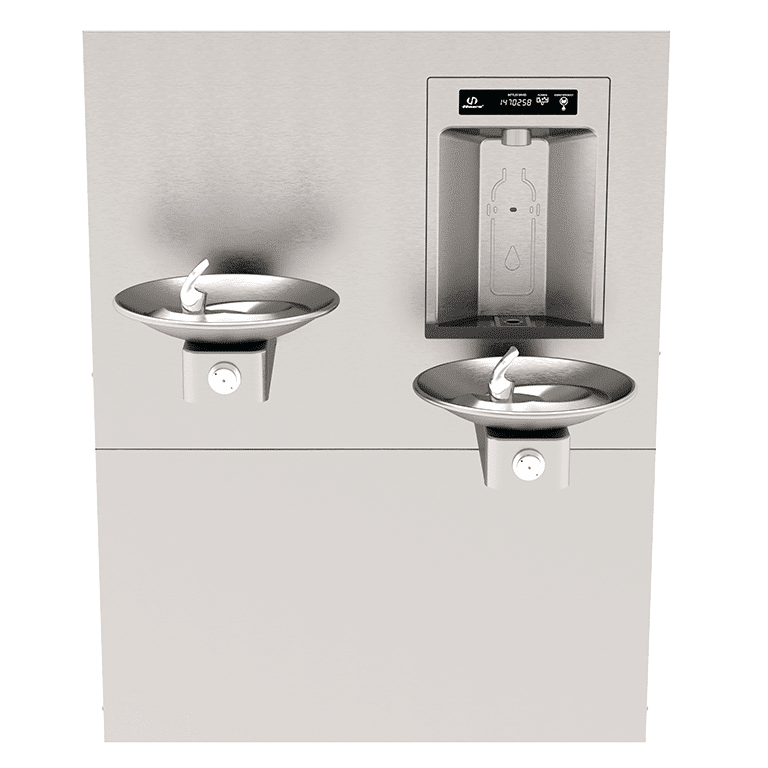 Haws 1011HSA | RIVIVE® Recessed Bottle Filler & Hi - Lo Fountains | 1.1 GPM - BottleFillingStations.com