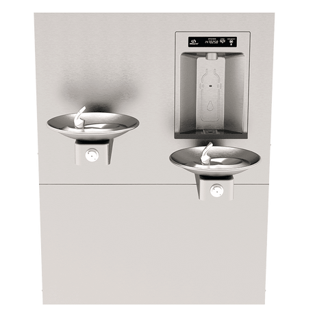 Haws 1011HSA | RIVIVE® Recessed Bottle Filler & Hi - Lo Fountains | 1.1 GPM - BottleFillingStations.com