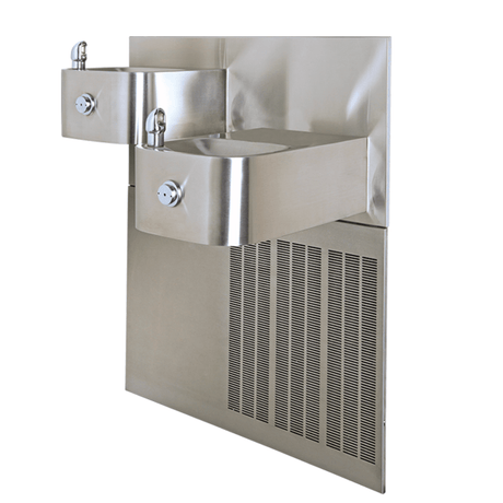 Haws 1119.8 | Chilled Dual Hi - Lo Wall - Mount Fountain | 8 GPH - BottleFillingStations.com