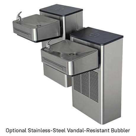 Haws 1202S | Hi - Lo Dual Station Wall Mount Water Cooler | 8.0 GPH - BottleFillingStations.com