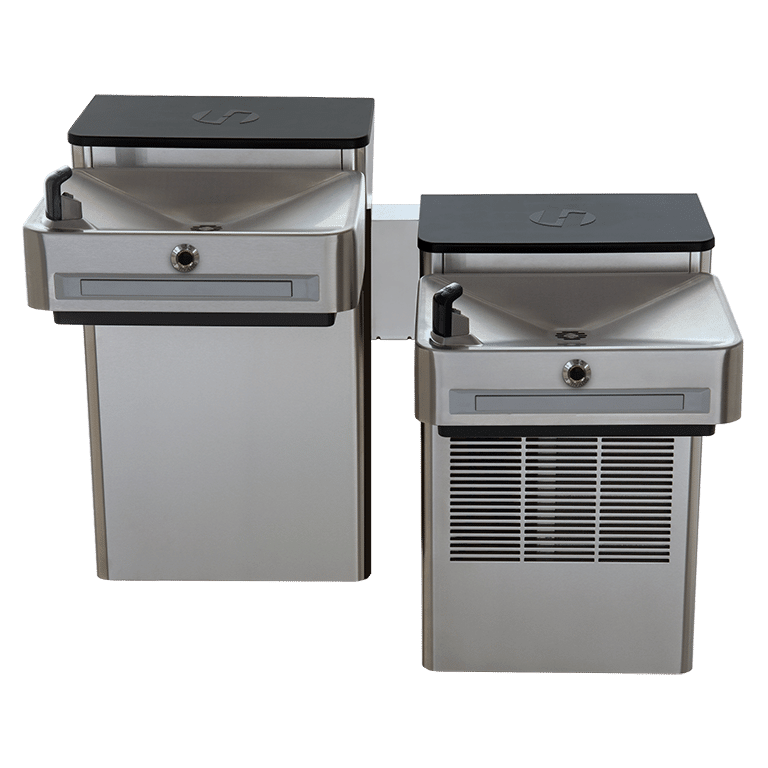 Haws 1202SFH | Hi - Lo Wall Mount Filtered Water Cooler | 8.0 GPH - BottleFillingStations.com