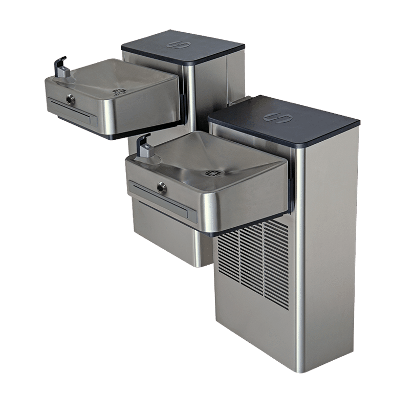 Haws 1202SFH | Hi - Lo Wall Mount Filtered Water Cooler | 8.0 GPH - BottleFillingStations.com