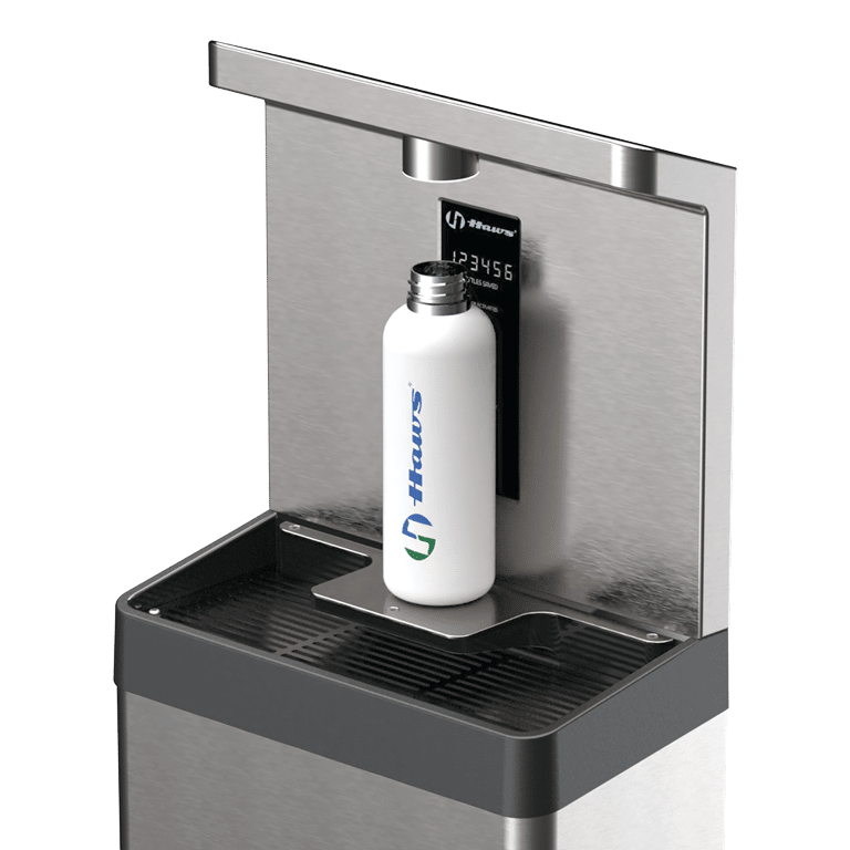 Haws 1210SF | Wall - Mount Indoor Filtered Bottle Filler | 3,000 Gal. Filter Capacity - BottleFillingStations.com