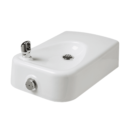 Haws 1311 | Vandal - Resistant Enameled Iron Drinking Fountain | 0.45 GPM - BottleFillingStations.com