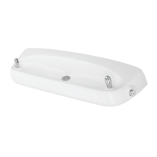 Haws 1430 | Enameled Iron Vandal - Resistant Drinking Fountain | 0.45 GPM - BottleFillingStations.com