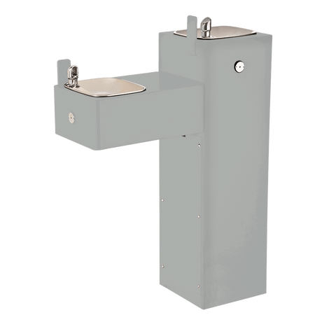 Haws 3300 | Outdoor Vandal - Resistant Steel Pedestal Fountain | 0.45 GPM - BottleFillingStations.com