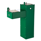 Haws 3300 | Outdoor Vandal - Resistant Steel Pedestal Fountain | 0.45 GPM - BottleFillingStations.com