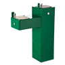 Haws 3300 | Outdoor Vandal - Resistant Steel Pedestal Fountain | 0.45 GPM - BottleFillingStations.com